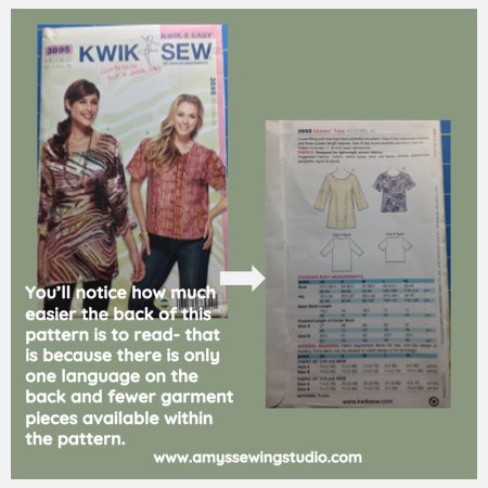 Use the back of the pattern envelope for . Understand And Read A Sewing Pattern Envelope