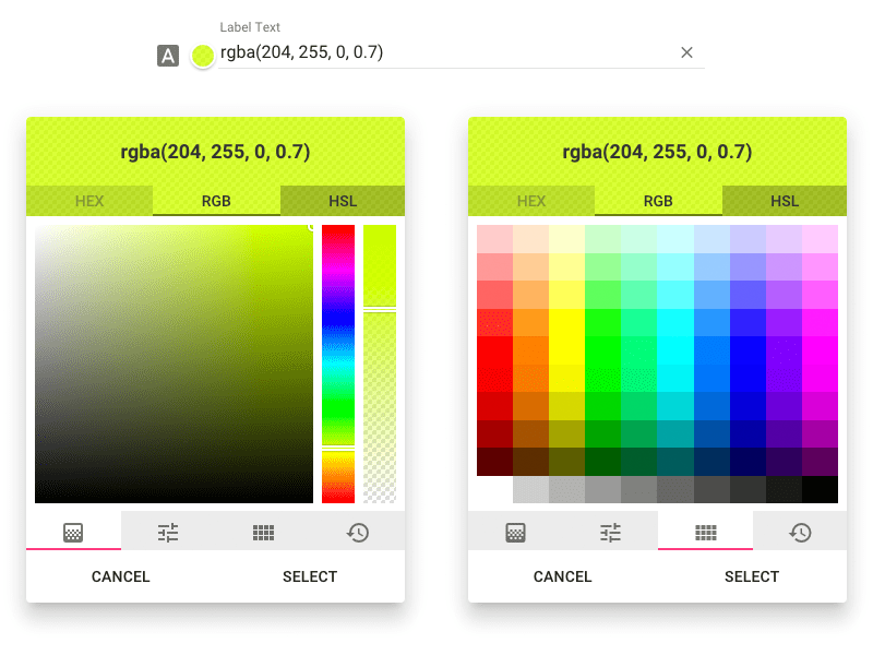 It uses react hooks, support typescript theming and more ! Material Style Color Picker For Angularjs Angular Script