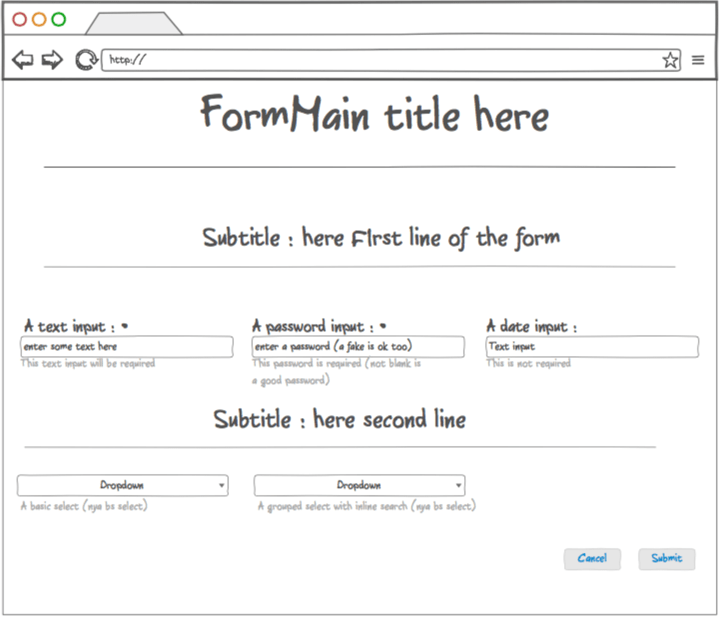Angular form generator