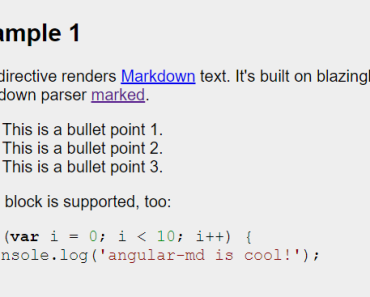 Markdown angular code Markdown angular code