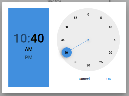 Time Component For Angular Material | Angular Script