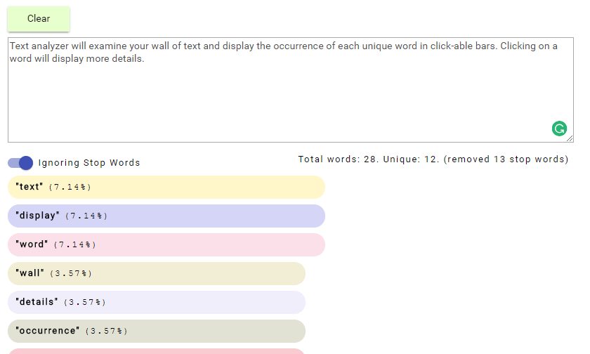 Text Analyzer With Angular Material | Angular Script