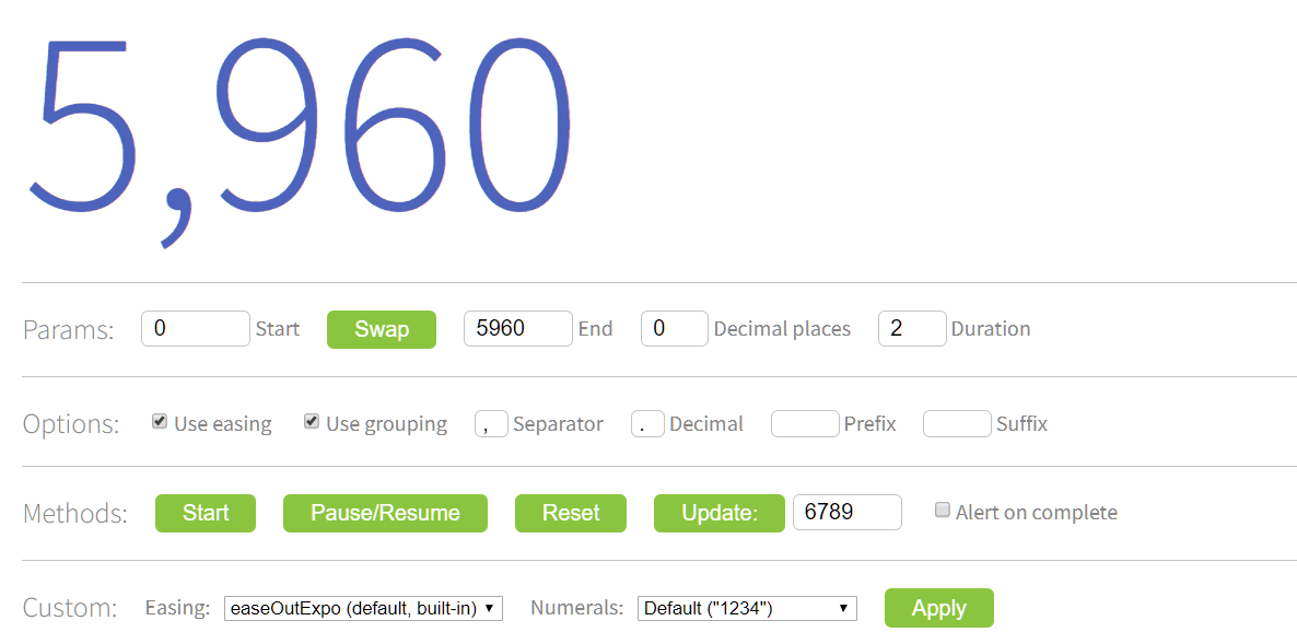 Animate Counting Of Numeric Value - ngx-countUp | Angular Script