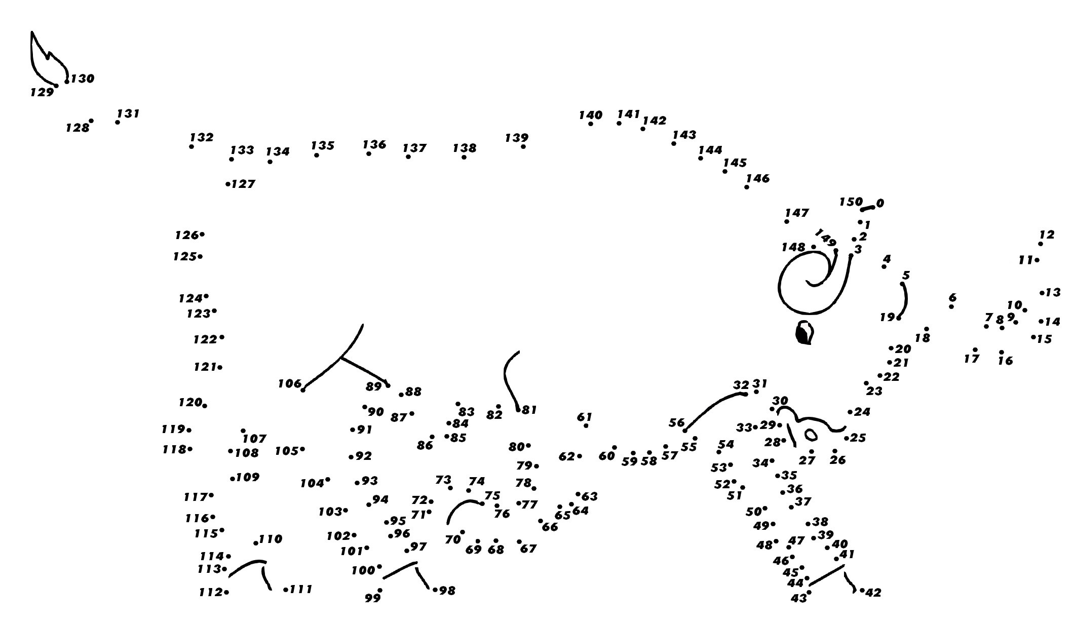 Hard Dot To Dot Animals Printable Novocom Top