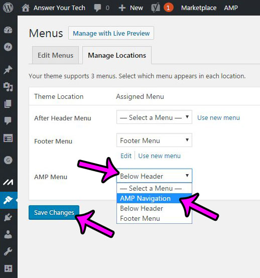 Add support for googles accelerated mobile pages (amp) for your wordpress blog and woocommerce online store with amp product support. How To Create An Amp Menu In Wordpress Answer Your Tech