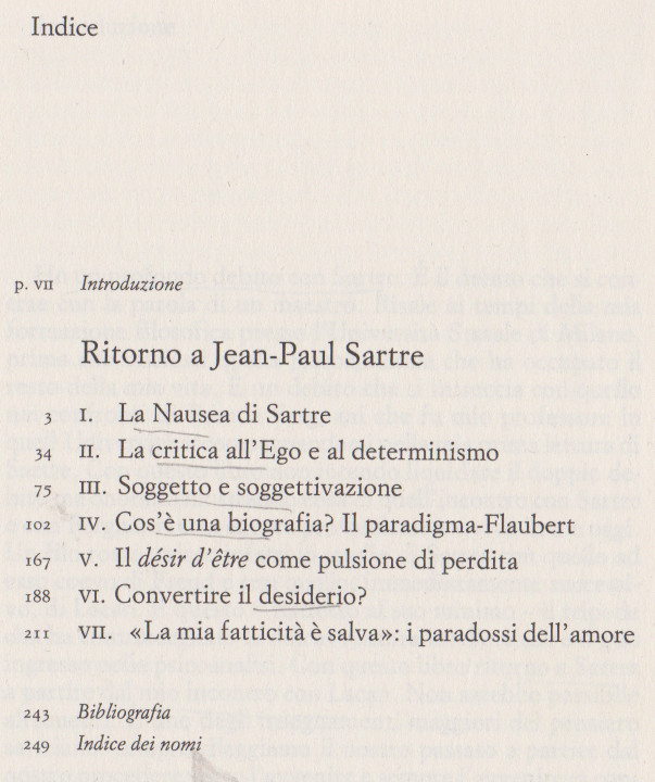 Il ruolo dei sensi e della matericità nella filosofia sartriana. Recalcati Massimo Ritorno A Jean Paul Sartre Esistenza Infanzia E Desiderio Einaudi 2021 Indice Del Libro Antologia Del Tempo Che Resta