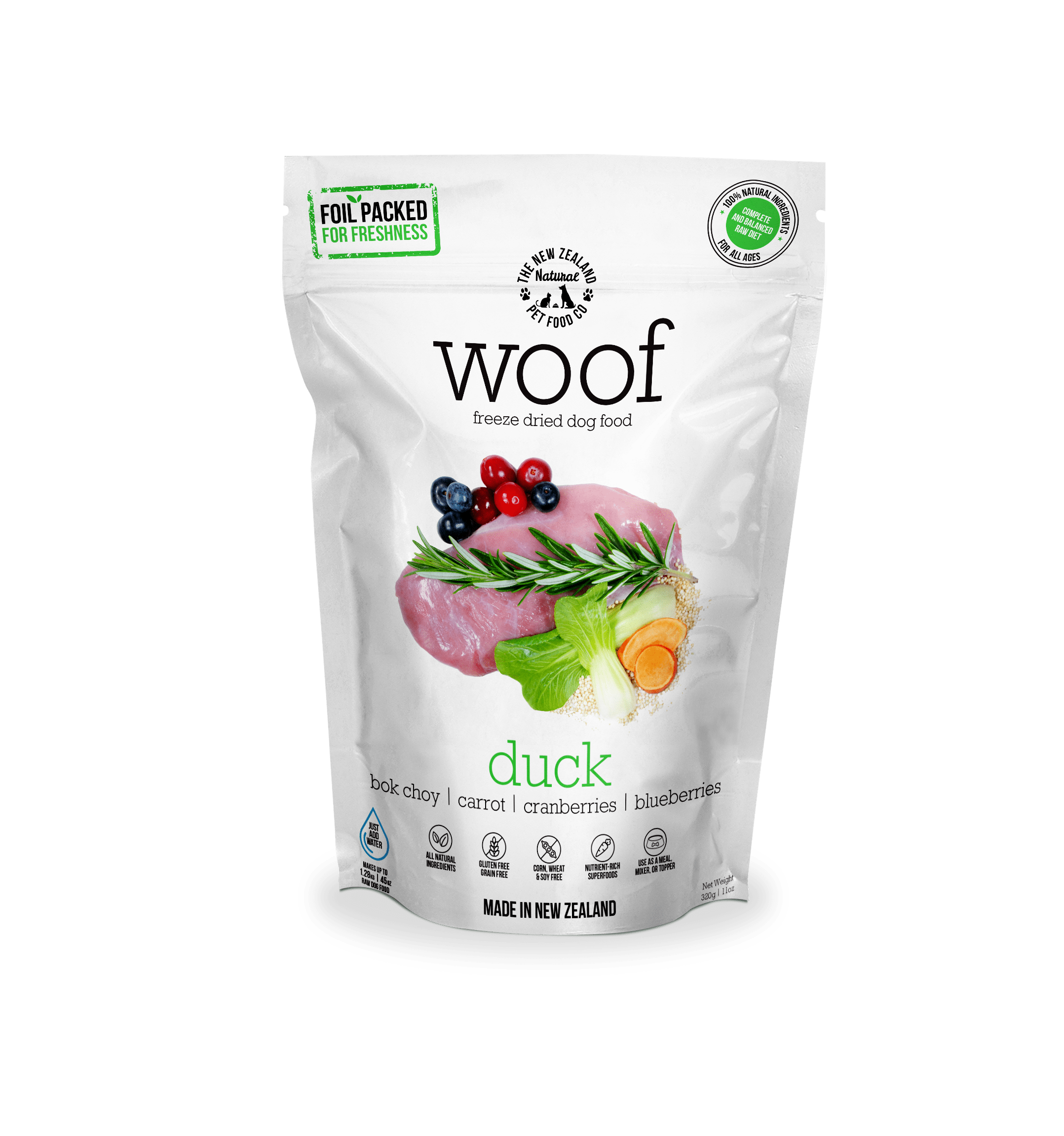 woof freeze dried dog food