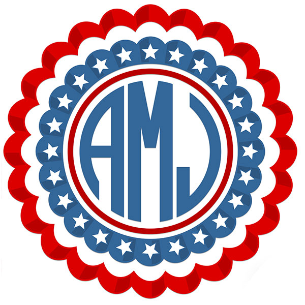 4th of july svg bow monogram frames files formats included: Fourth Of July Cuttable Design Apex Embroidery Designs Monogram Fonts Alphabets