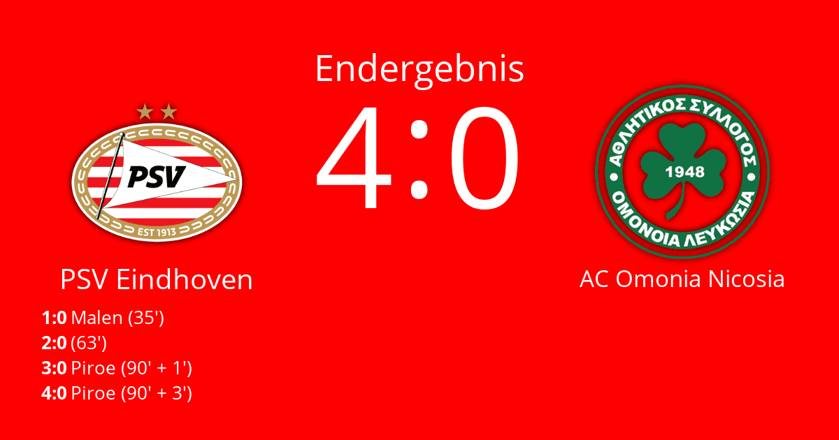 News, die nächsten spiele und die letzten begegnungen von psv. PSV Eindhoven 4:0 AC Omonia Nicosia (Do. 10.12.2020 18:55 ...