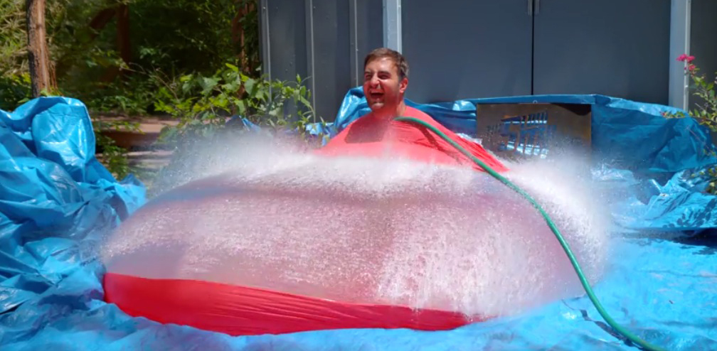 With helium balloons, this conwin carbonic franchisee makes sculptures, centerpieces, bouque. Giant Water Balloon Pop Time