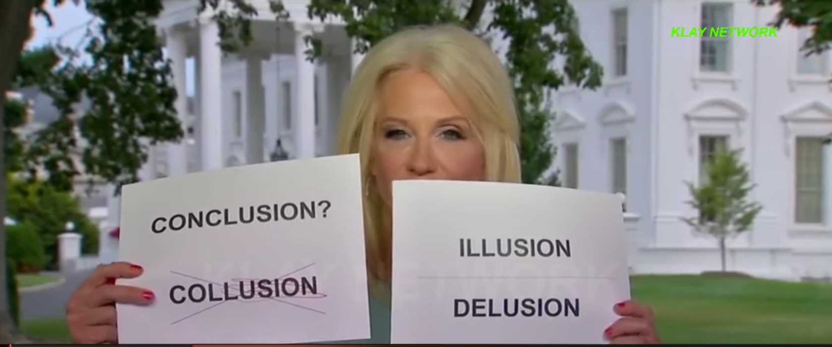 Can this twitter marriage be saved? Kellyanne Conway Holding Up Signs Becomes Meme Time