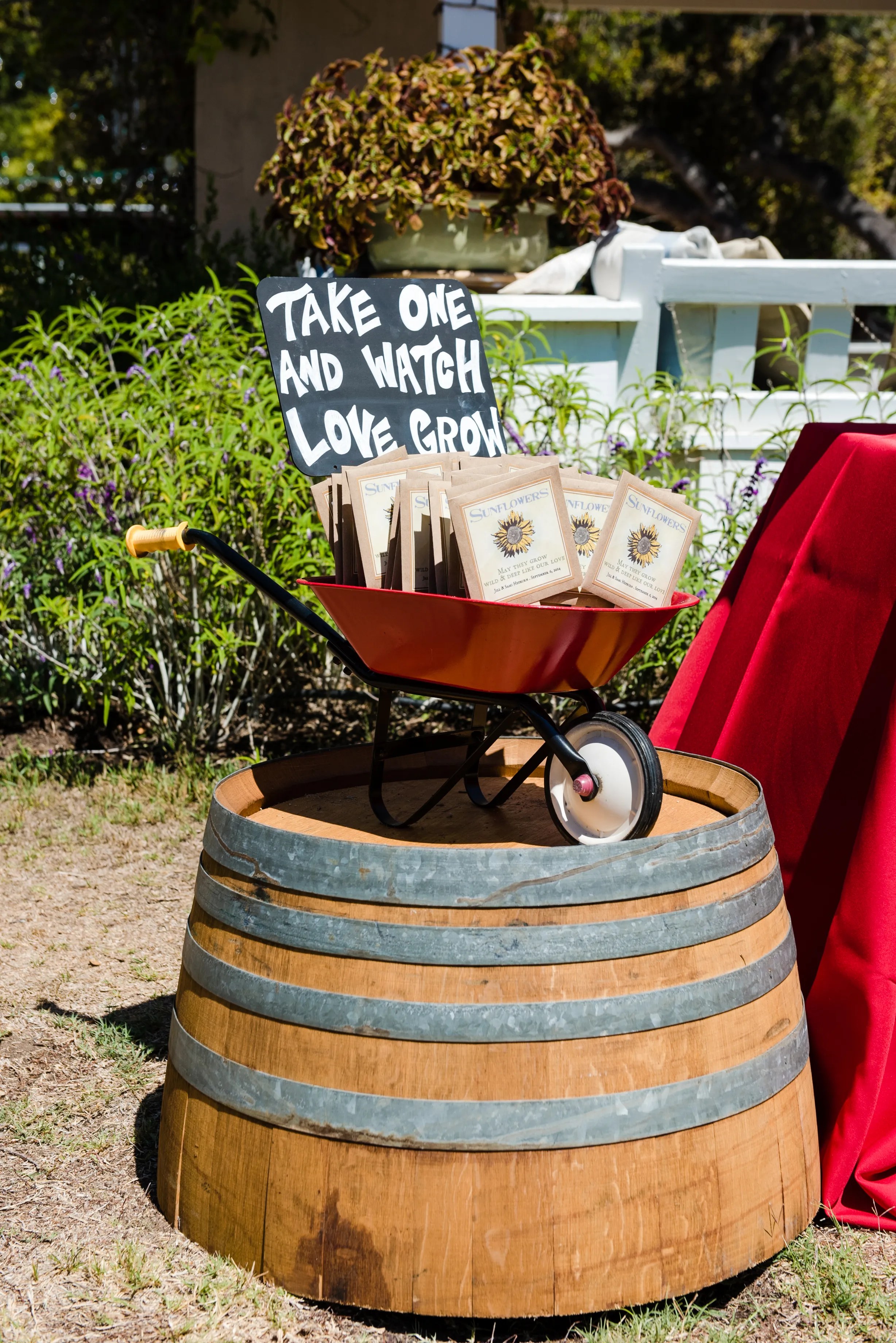 T's easier than you think to find a cheap wedding venue near you. Sunflower Seed Wedding Favors in Wheelbarrow