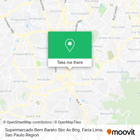 How To Get To Supermercado Bem Barato Sbc Av Brig Faria Lima In Sao Bernardo Do Campo By Bus Or Train Moovit