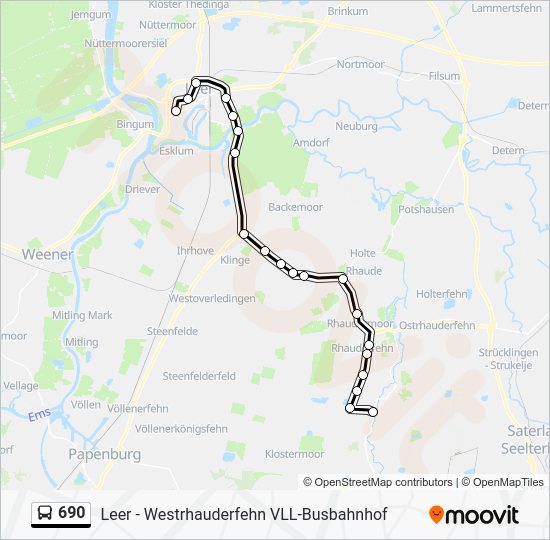 690 Route Schedules Stops Maps Leer Ostfriesl Blinke Bbs