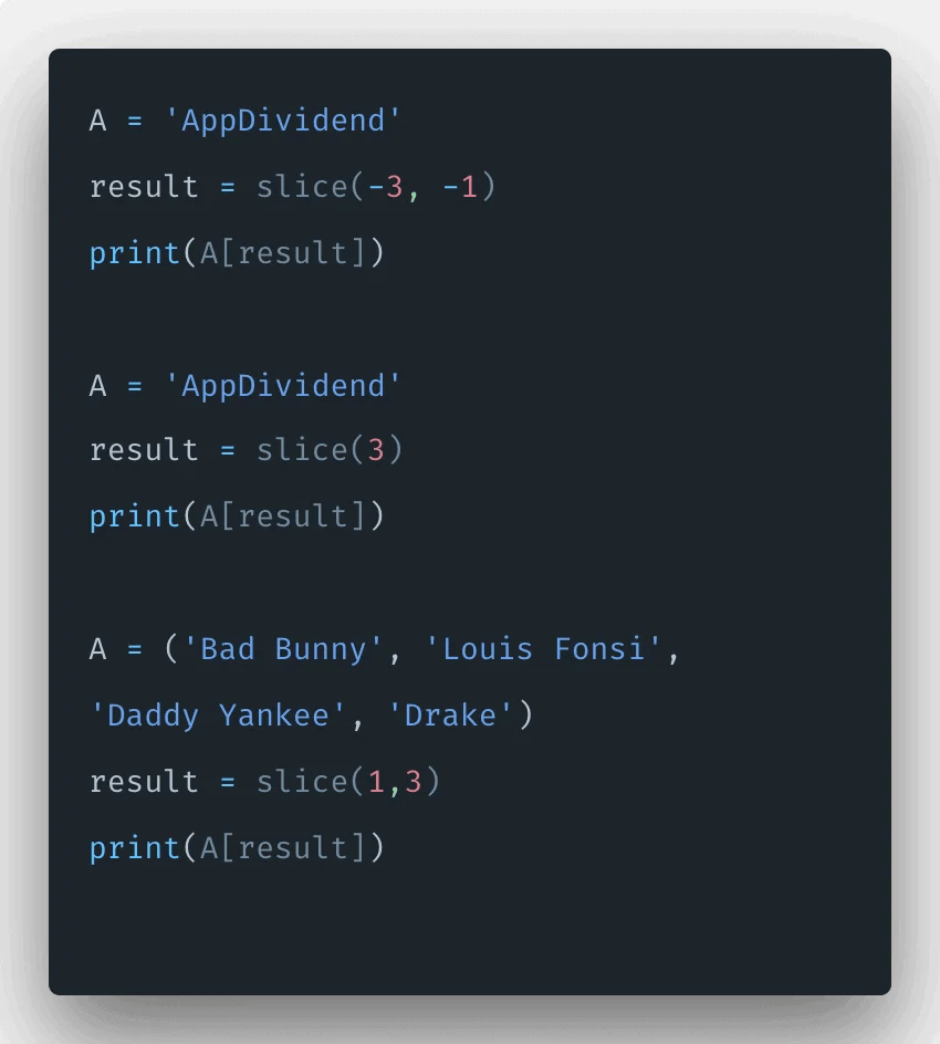 Python slice indices. Слайсинг в питоне. slice в питоне. метод slice python. slice функция в питоне.