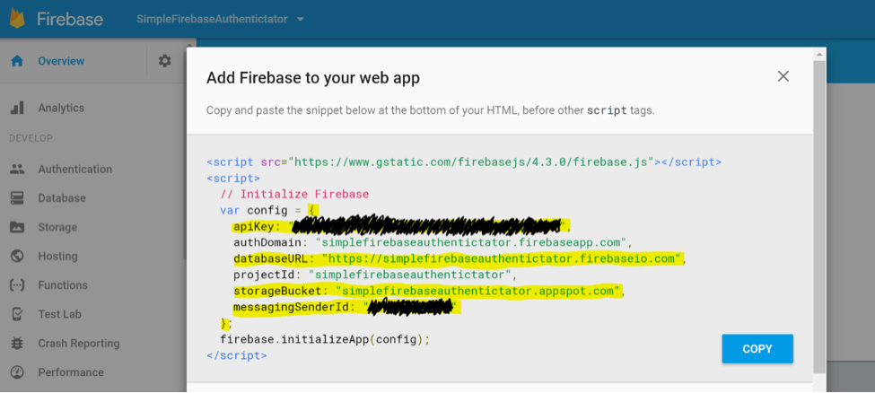 Select the cloud messaging tab. Firebase Authentication In App Inventor Using Javascript