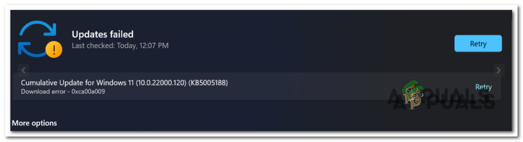 Getting windows updated is the most important security measure you can take, but if those updates break something, you could encounter the windows error 0x800705b4. How To Fix Windows 11 Error 0xca00a009 When Installing Updates Appuals Com