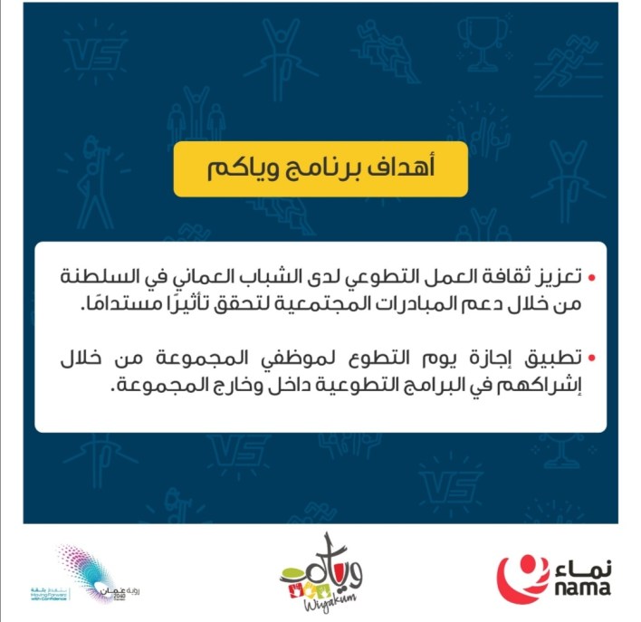 مجموعة نماء ت عز ز من ثقافة العمل التطوعي في السلطنة من خلال برنامج وياكم Group Nama فيديو صحيفة العربي الإلكترونية