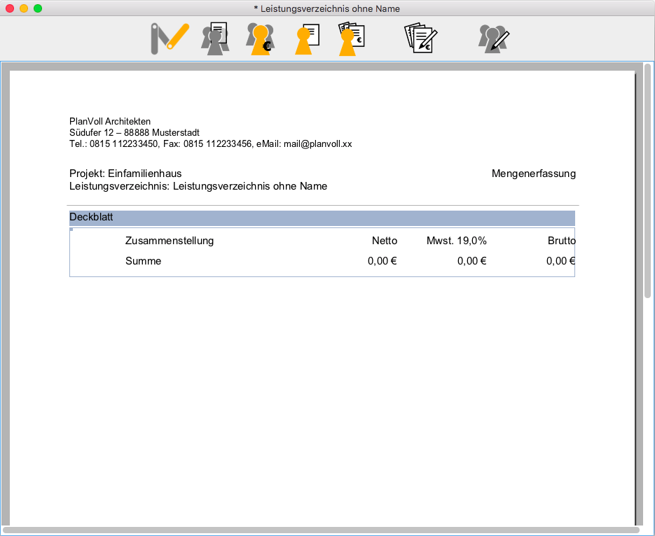Neues Leistungsverzeichnis