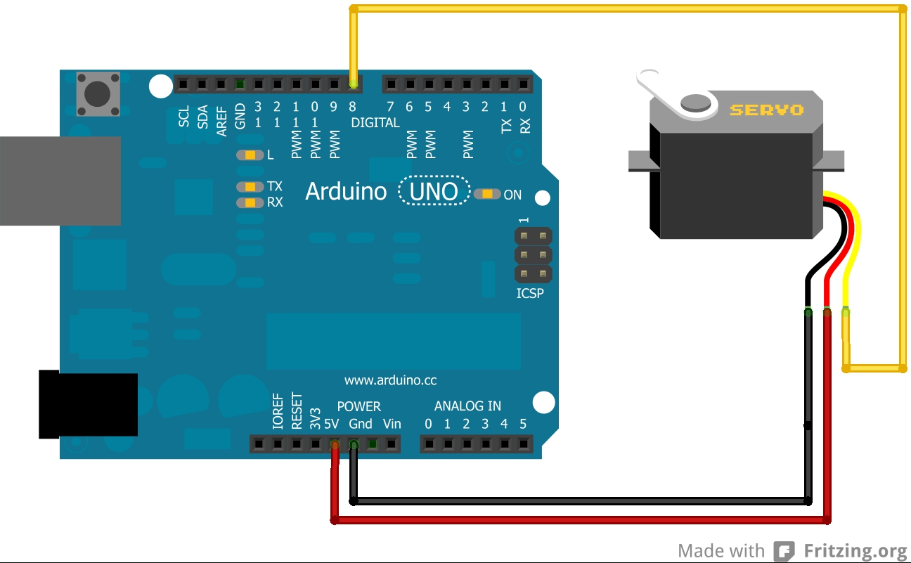 No. 13 - Control a servo | Arduino Tutorials and Kits for Arduino