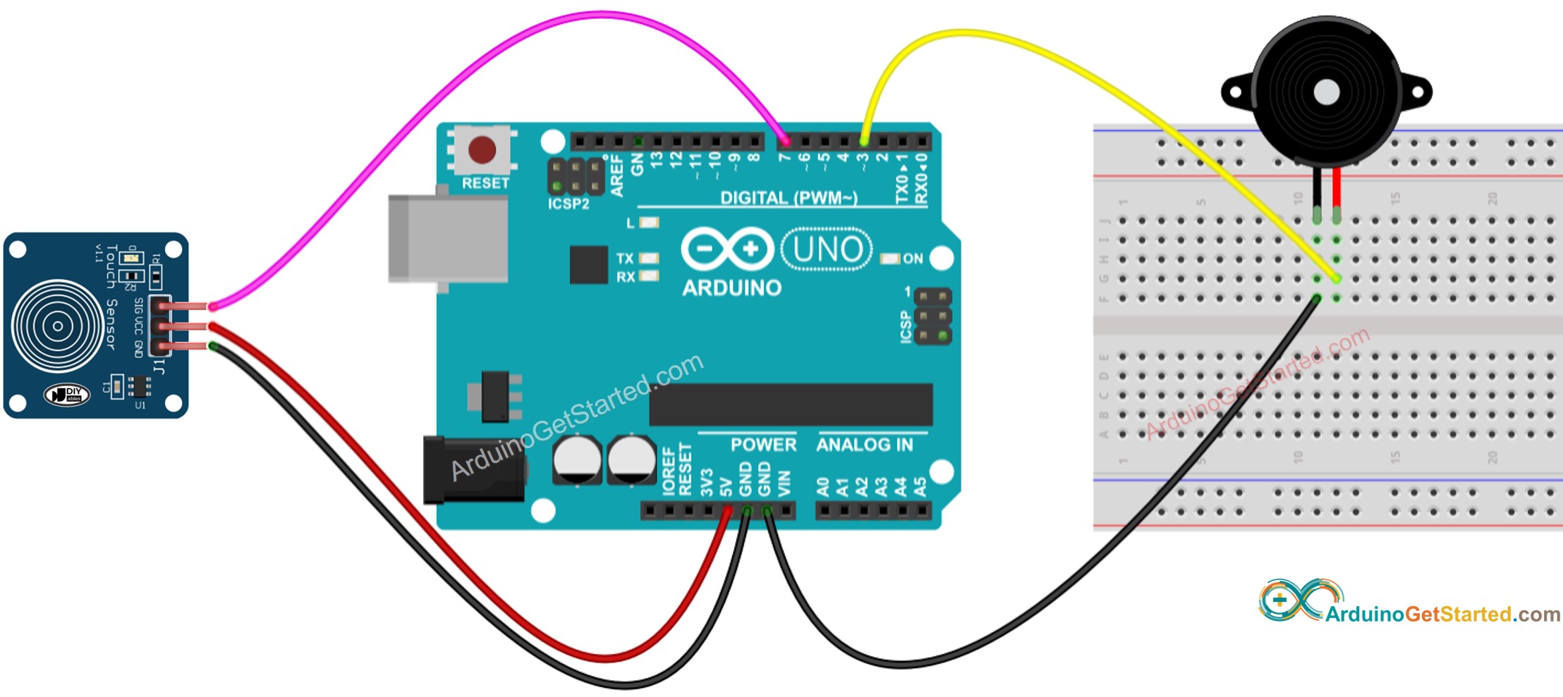 Piezo Sensor Wiring Diagram - Circuit Diagram