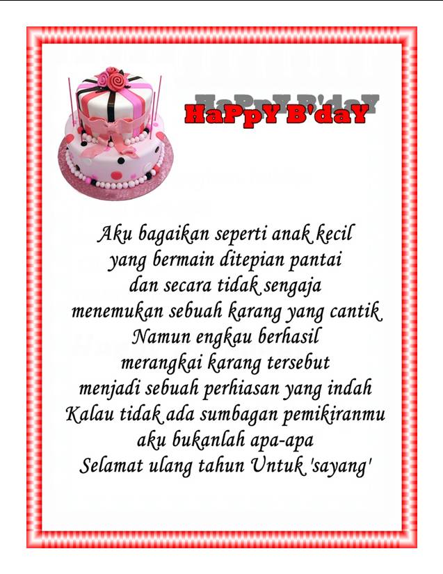 Contoh Surat Ulang Tahun Untuk Pacar Tersayang 11 Ucapan