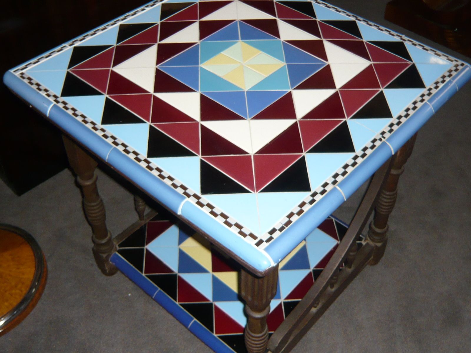 Find 1970s in coffee tables | buy or sell coffee tables, ottomans, poufs,. Original Art Deco geometric tile table | Small Tables