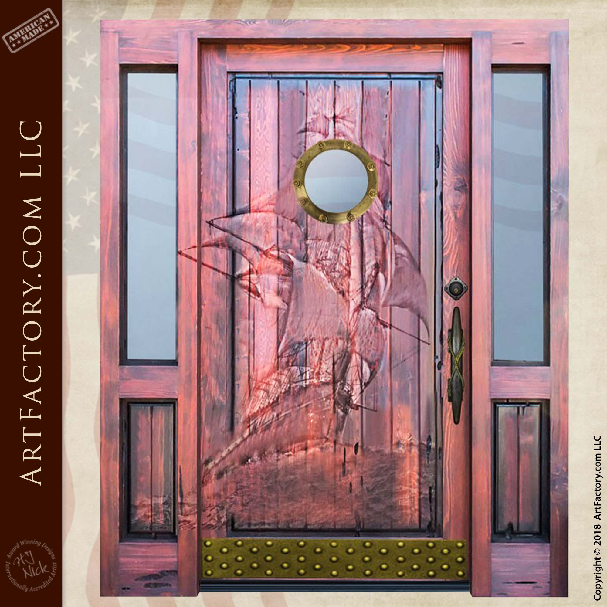 Ghost Ship Carved Nautical Doors Rare Authentic Ship Portal