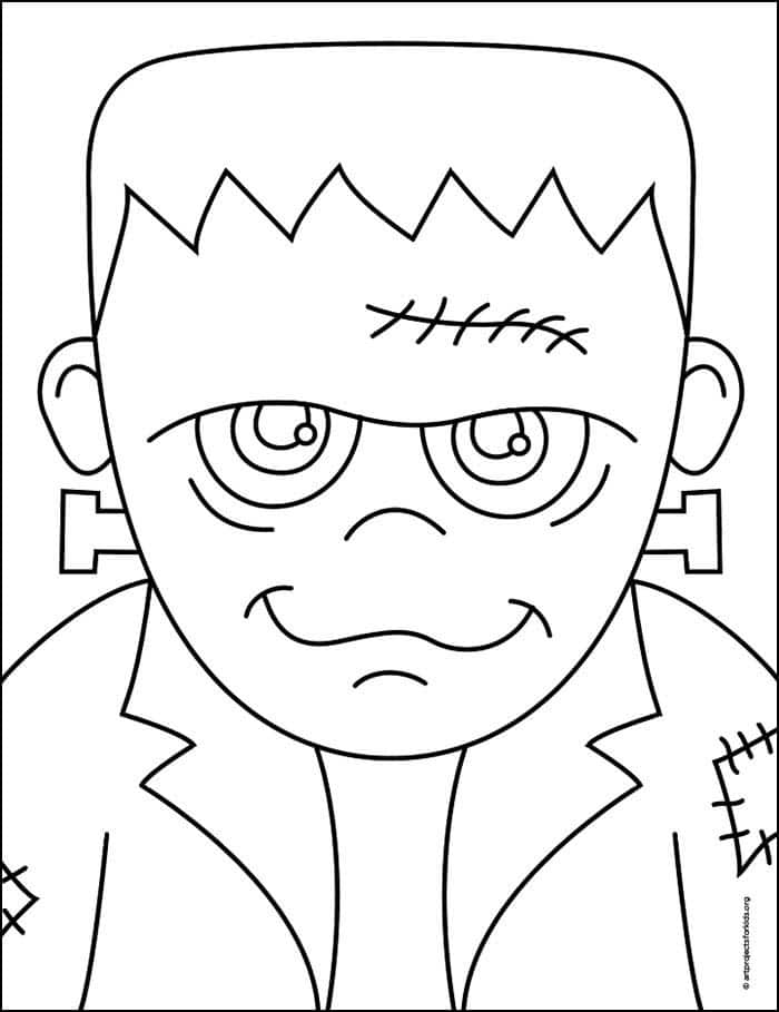 Each printable highlights a word that starts. Easy How To Draw Frankenstein Tutorial And Frankenstein Coloring Page