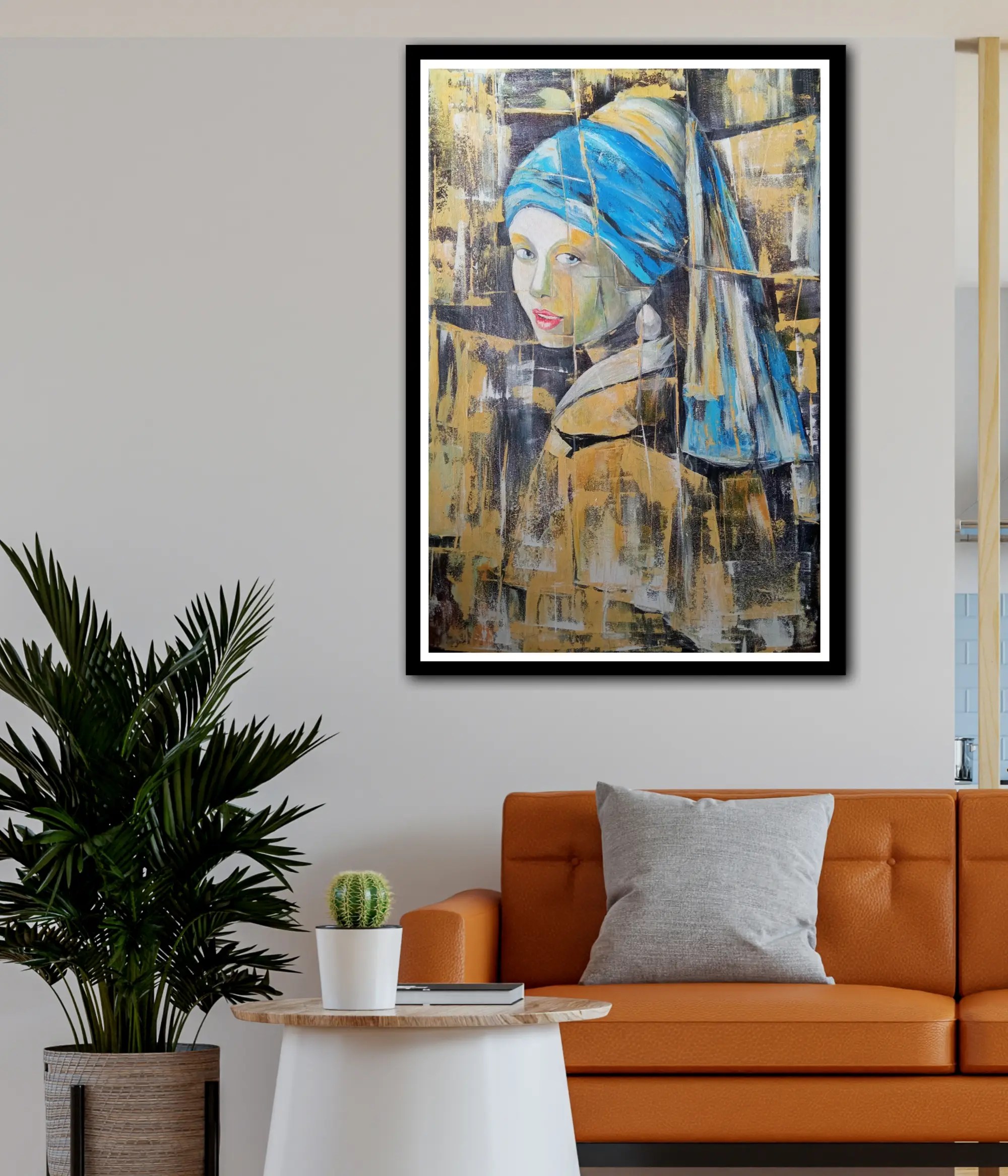 Female Portrait in Acrylic Color Contemporary Art