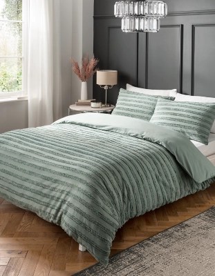 Free shipping on orders over $35. green luxury tufted 100 cotton duvet set