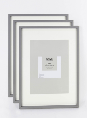 Shop custom picture frames, canvas floater frames, poster frames, art and canvas prints. Grey Poster Frame A3 3 Pack Home George At Asda