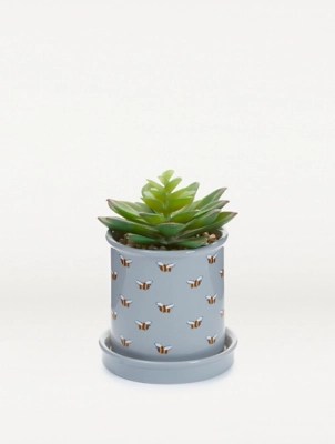 Use them in commercial designs under lifetime, . Artificial Succulent In Round Pot 9 5cm Home George At Asda