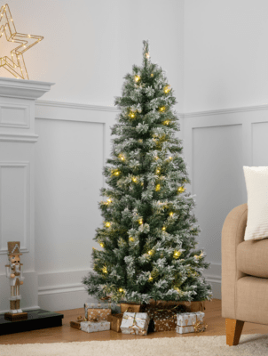 It's nothing against real trees; 5ft Pop Up Pre Lit Led Christmas Tree Silver And White Baubles Christmas George At Asda