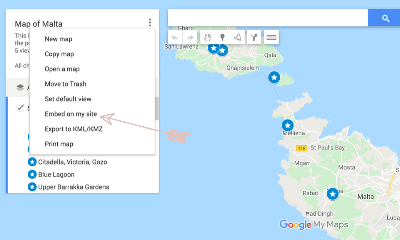 Embed Map on Site