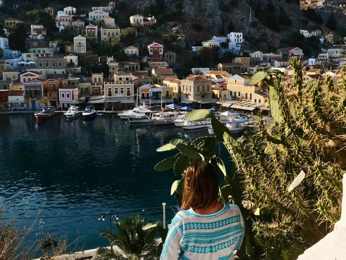 Best things to do in Symi is climb the stairs for a View 