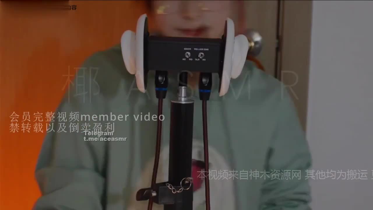#其实是椰子啦 ASMR 固定机位 慢速堵耳舔耳