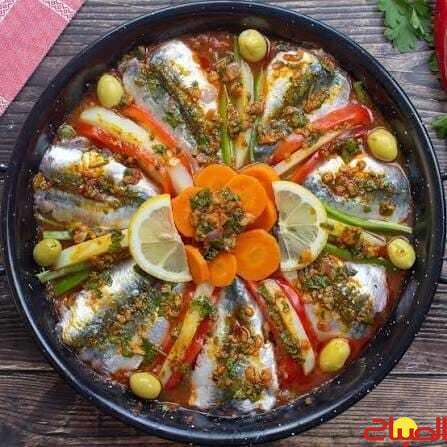 &ldquo;لاطة&rdquo; السردين بالخضر في الفرن