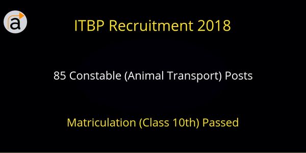 ITBP Constable Recruitment 2018 Animal Transport