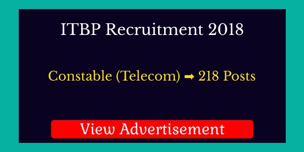 ITBP Recruitment 2018 Constable