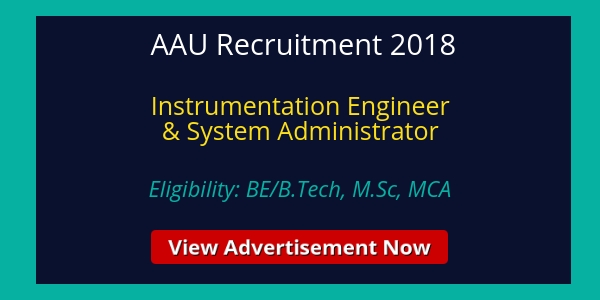 Assam Agricultural University Recruitment 2018