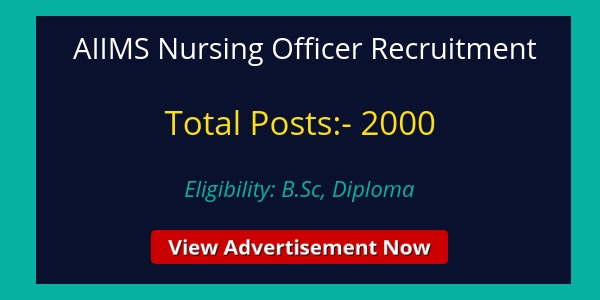 AIIMS Nursing Officer Recruitment