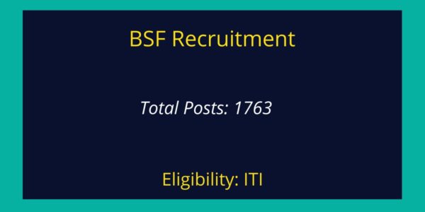 BSF Constable Recruitment 2019