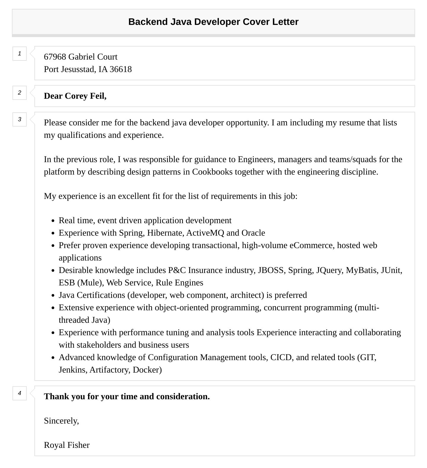 Java programmer cover letter example. Backend Java Developer Cover Letter Velvet Jobs