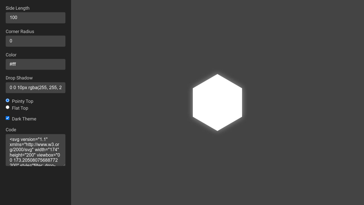 / there are a variety of different animations . Svg Hexagon Generator