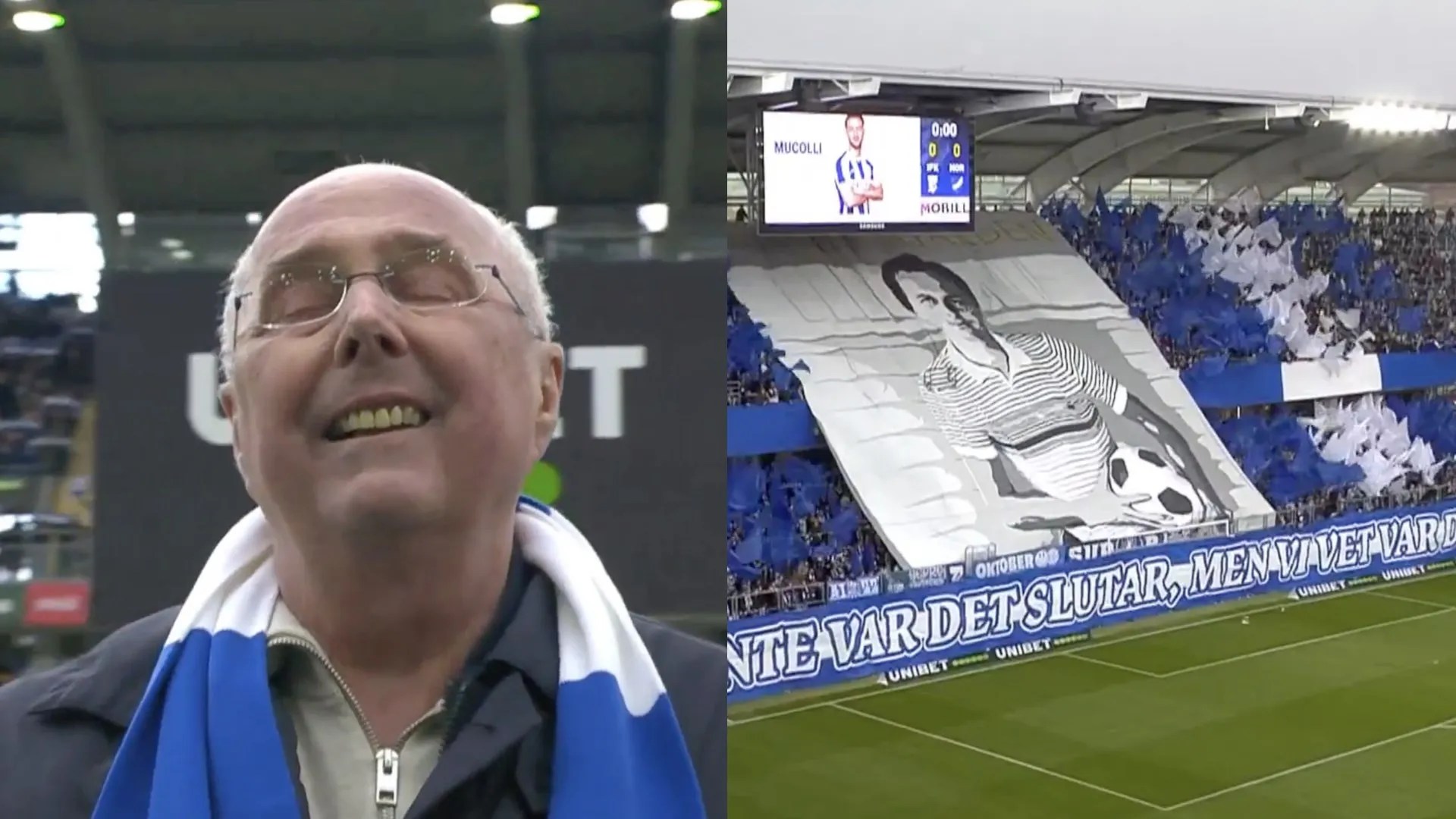 Sven Goran Eriksson al Goteborg. Commovente spettacolo per il mister. Video