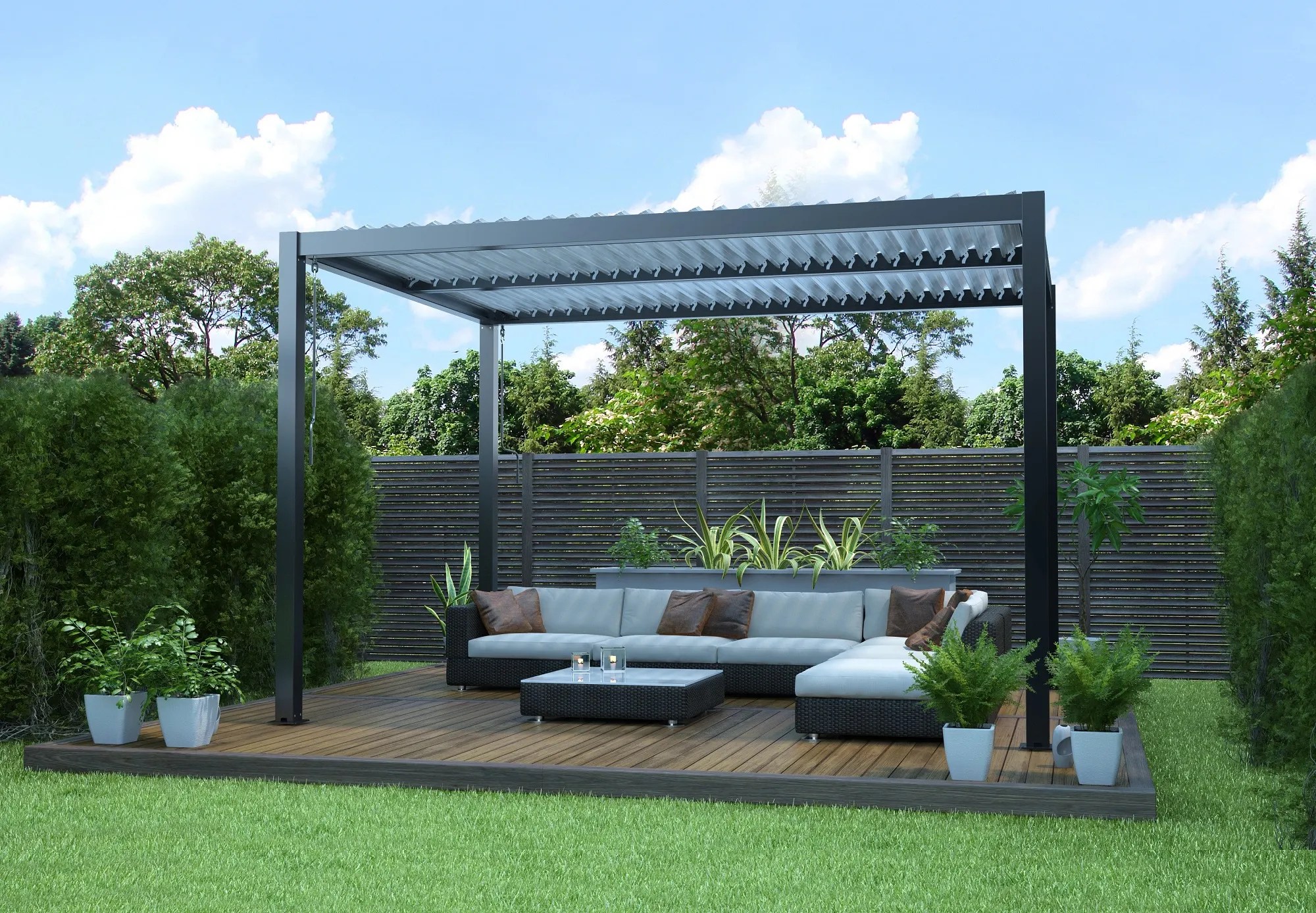 Jetzt bei yomonda grasekamp schutzhaube 3 x 3,6 m abdeckplane plane pavillon hardtop regenschutz pavillons günstig online kaufen! Weka Aluminium Pavillon/Pergola inkl. Lamellendach | KÃMPF24