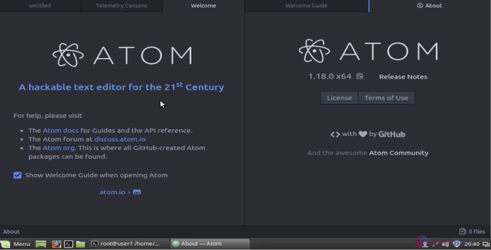 How To Install Atom 1 18 On Linux Mint Linuxhelp Tutorials