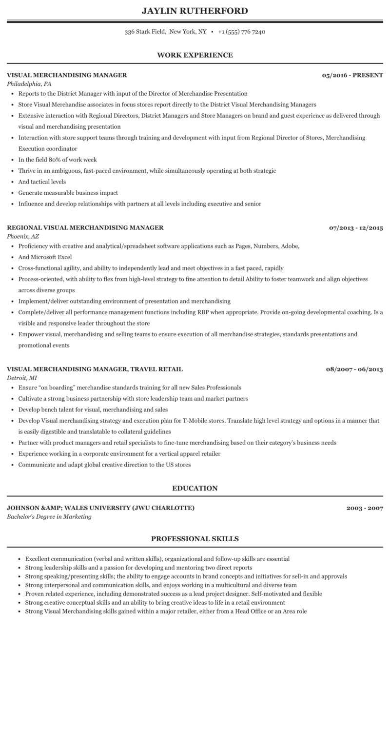 02.10.2020 · a visual merchandising manager annual salary averages $78,412, which breaks down to $37.7 an hour. Visual Merchandising Manager Resume Sample Mintresume