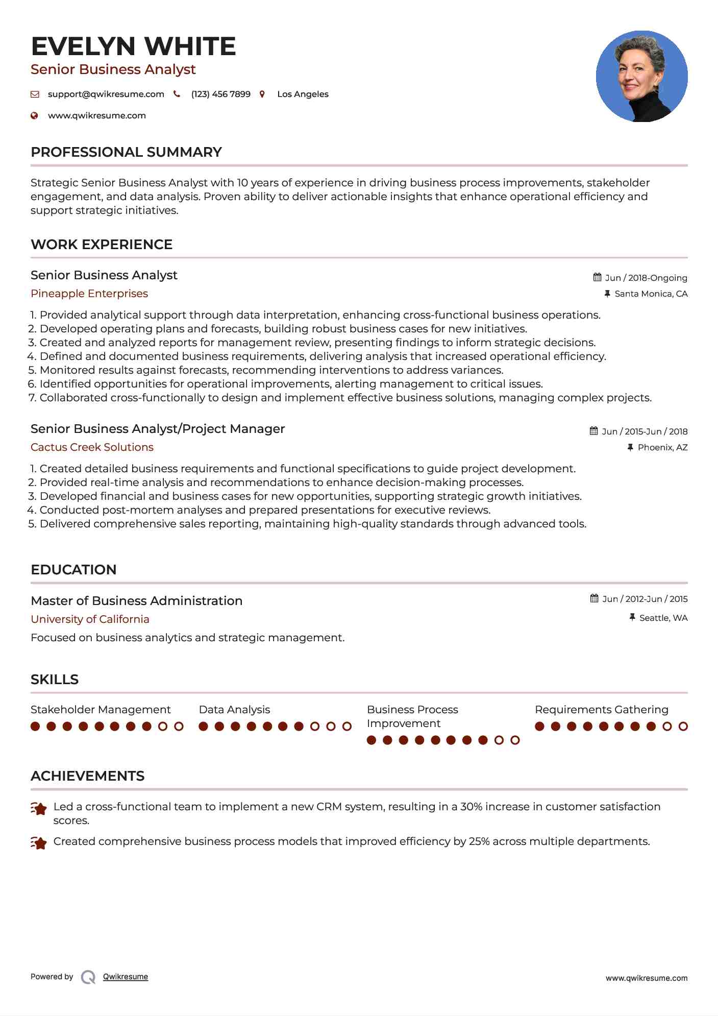 pix Senior Business Analyst Resume Sample senior business analyst resume samples qwikresume